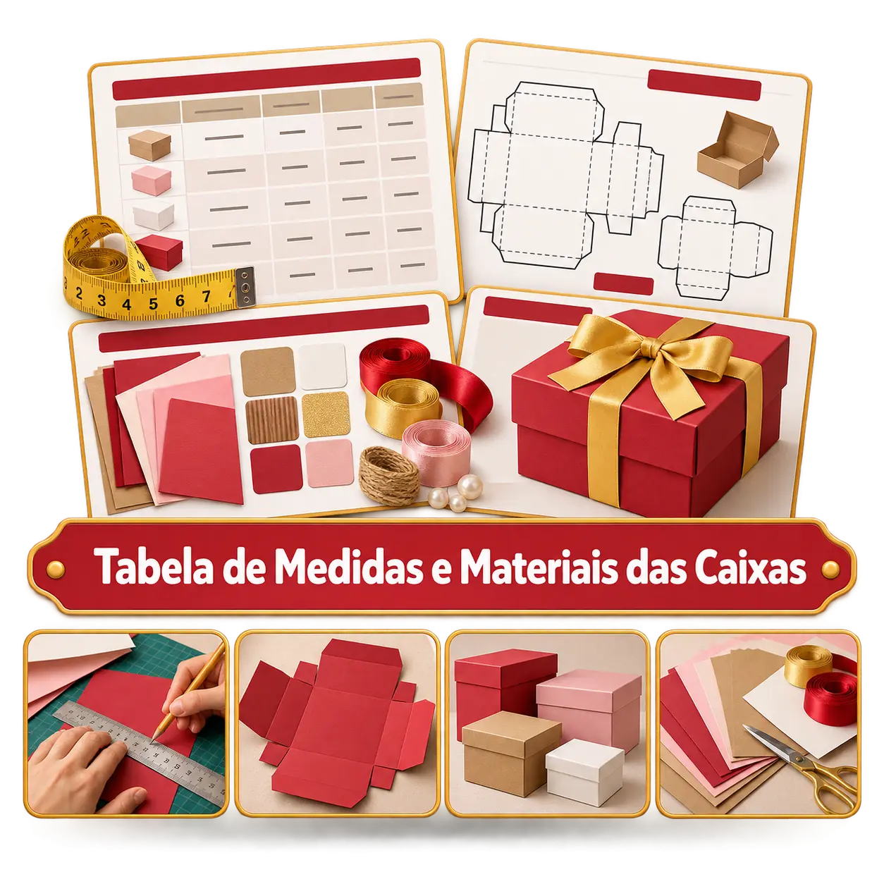 Bônus 1 — Tabela de Medidas e Materiais das Caixas
